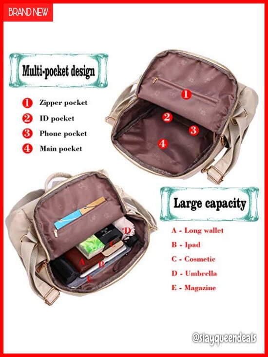 Convertible Faux Leather Women\'s Fashion Backpack Purse Waterproof main image 6